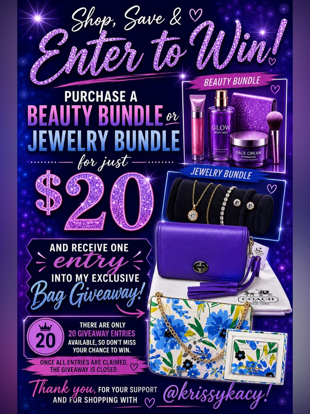 Cosmetic & Spa Bundles You Choose - $20 in Live Show